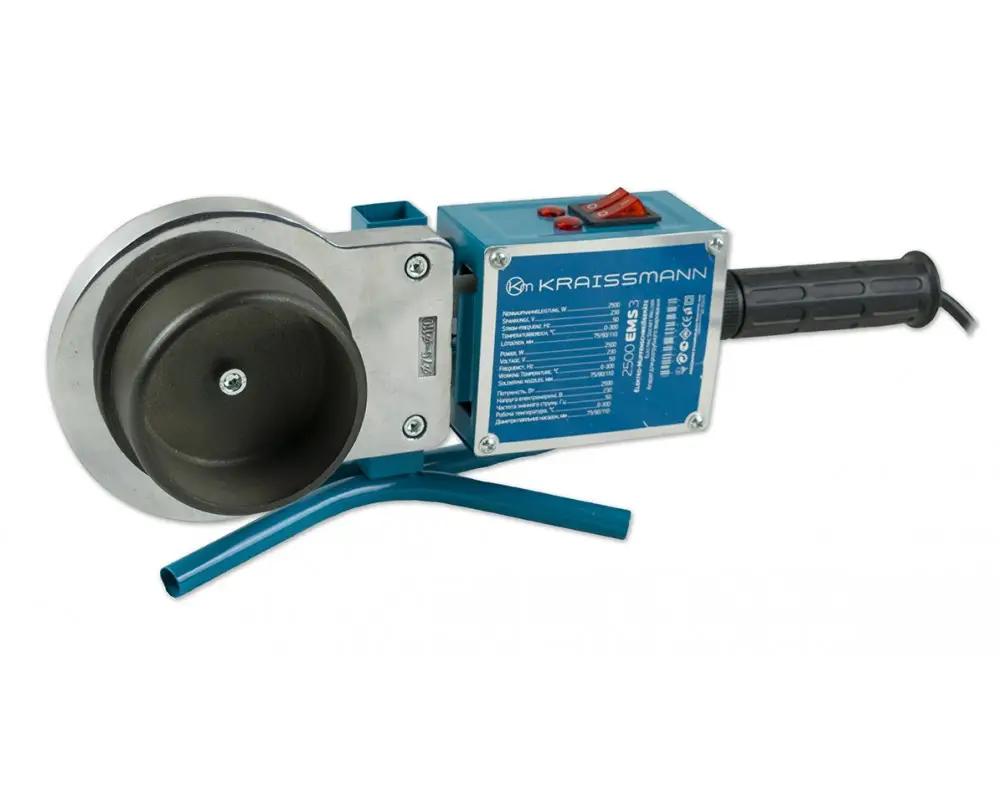 Паяльник для пластикових труб Kraissmann 2500 EMS 3  (три насадки 75, 90, 110 мм)