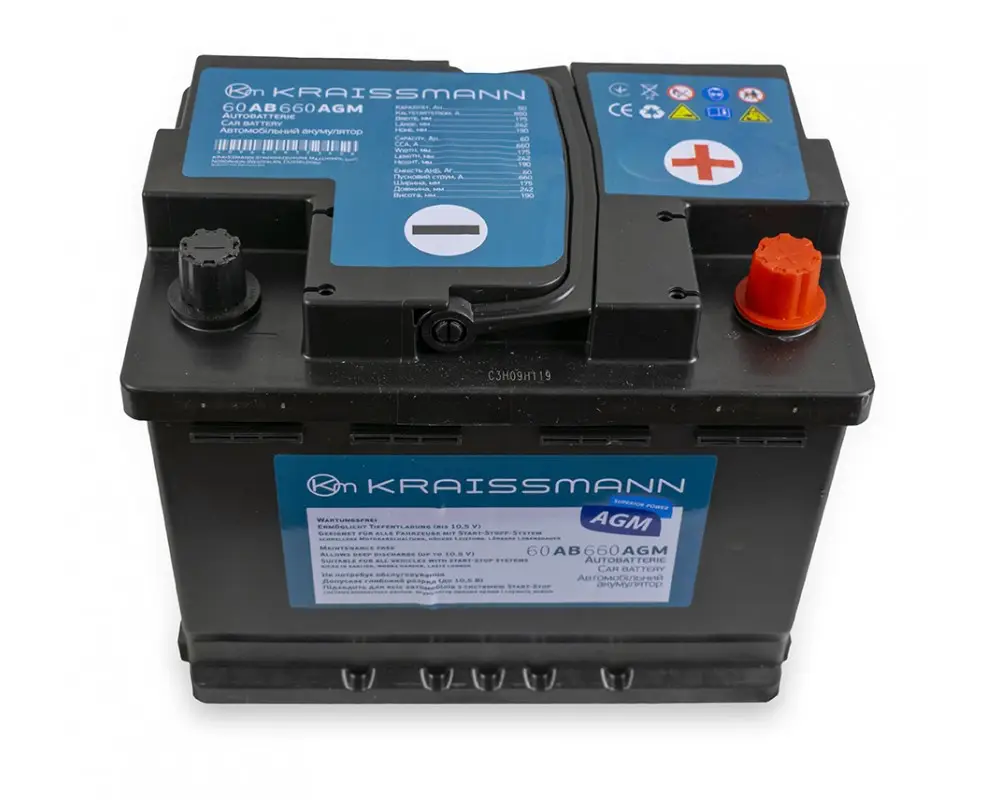 Автомобільний акумулятор Kraissmann 60 AB 660 AGM
