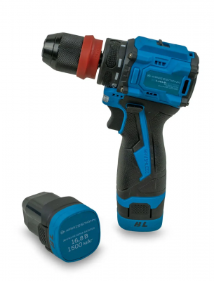 Акумуляторний шуруповерт Kraissmann 103 S-ABS-BL 16.8/45 Nm металевий швидкоз'ємний патрон