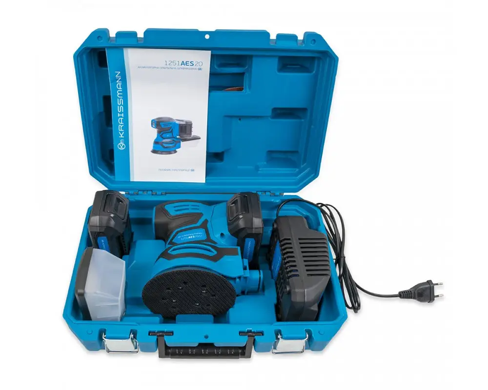 Акумуляторна орбітальна шліфмашина Kraissmann 1251 AES 20/2
