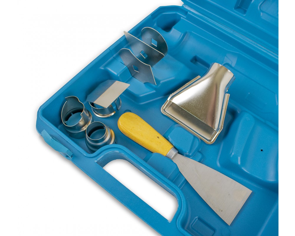 Фен будівельний Kraissmann 2002 HLP 3C (кейс, набір сопел та скребків)