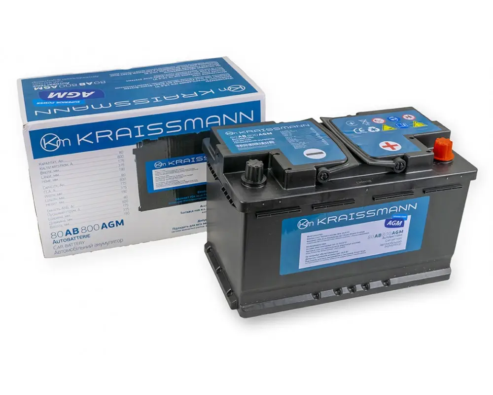 Автомобільний акумулятор Kraissmann 80 AB 800 AGM