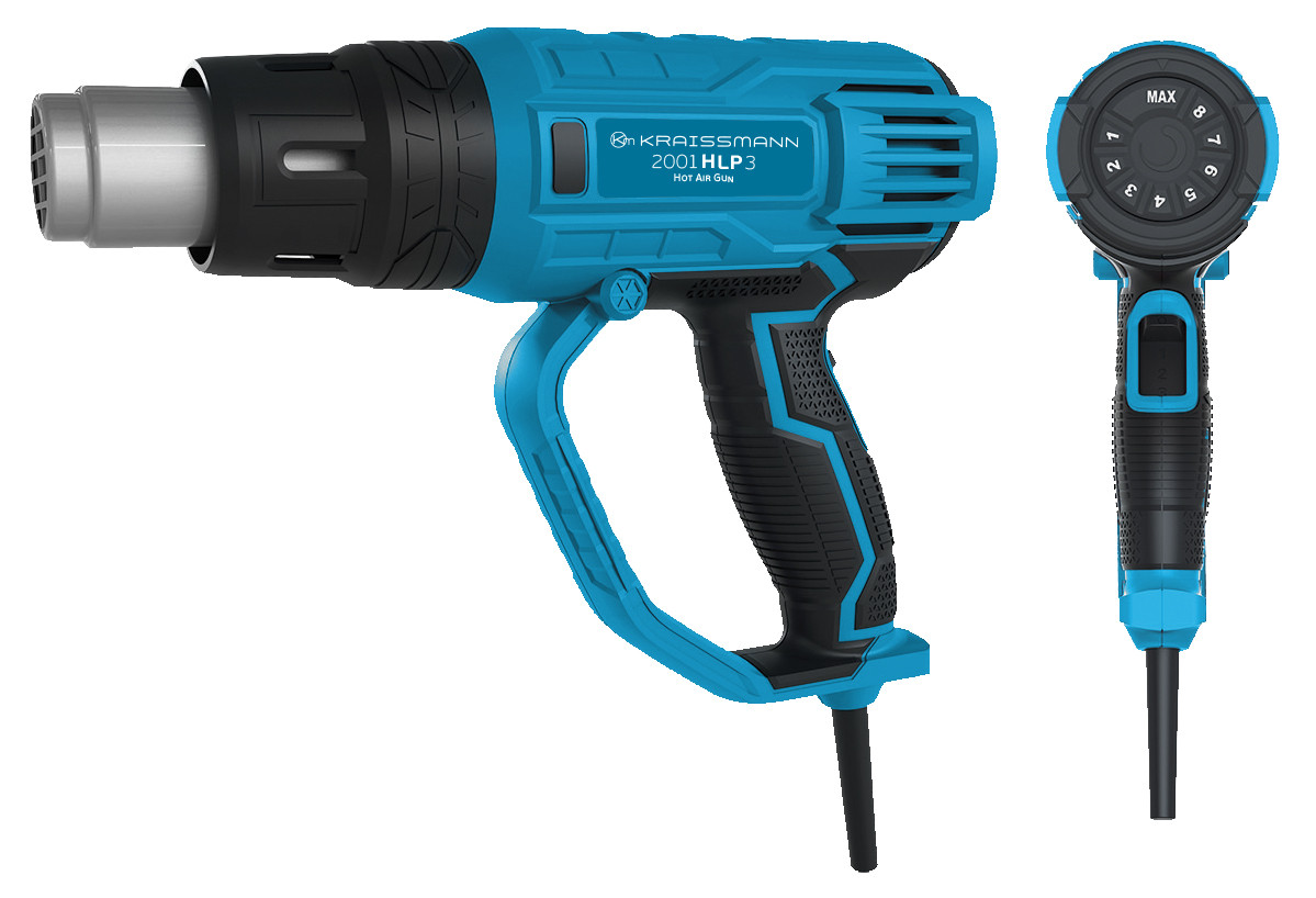 Фен будівельний Kraissmann 2001 HLP 3 (з набором насадок)