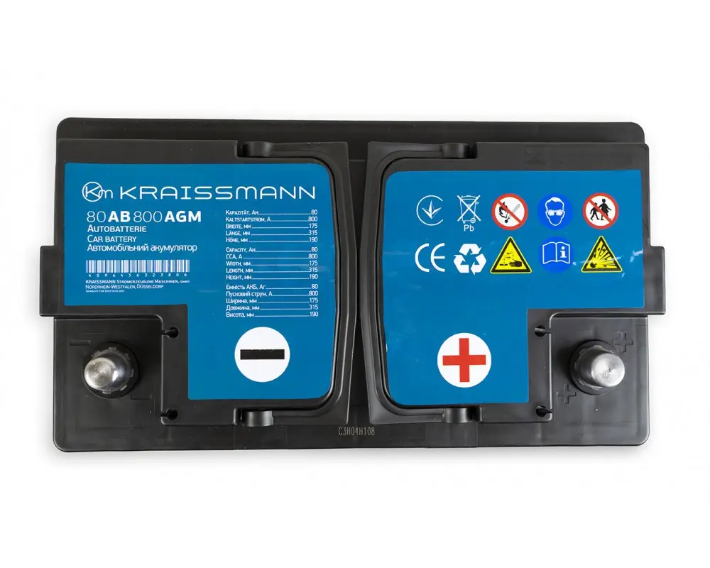 Автомобільний акумулятор Kraissmann 80 AB 800 AGM