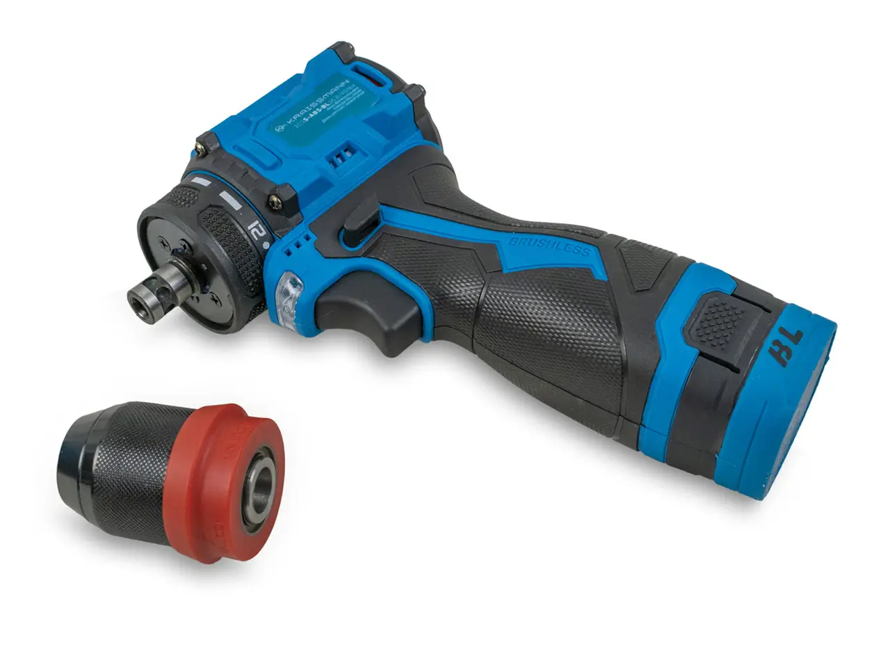 Акумуляторний шуруповерт Kraissmann 103 S-ABS-BL 16.8/45 Nm металевий швидкоз'ємний патрон