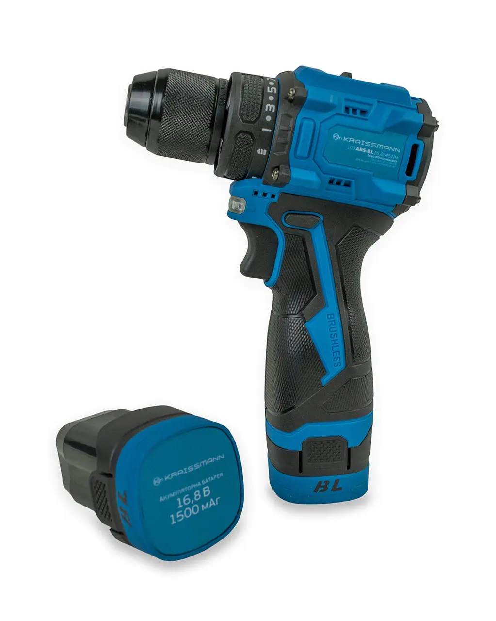 Акумуляторний шуруповерт Kraissmann 103 ABS-BL 16.8/45 Nm