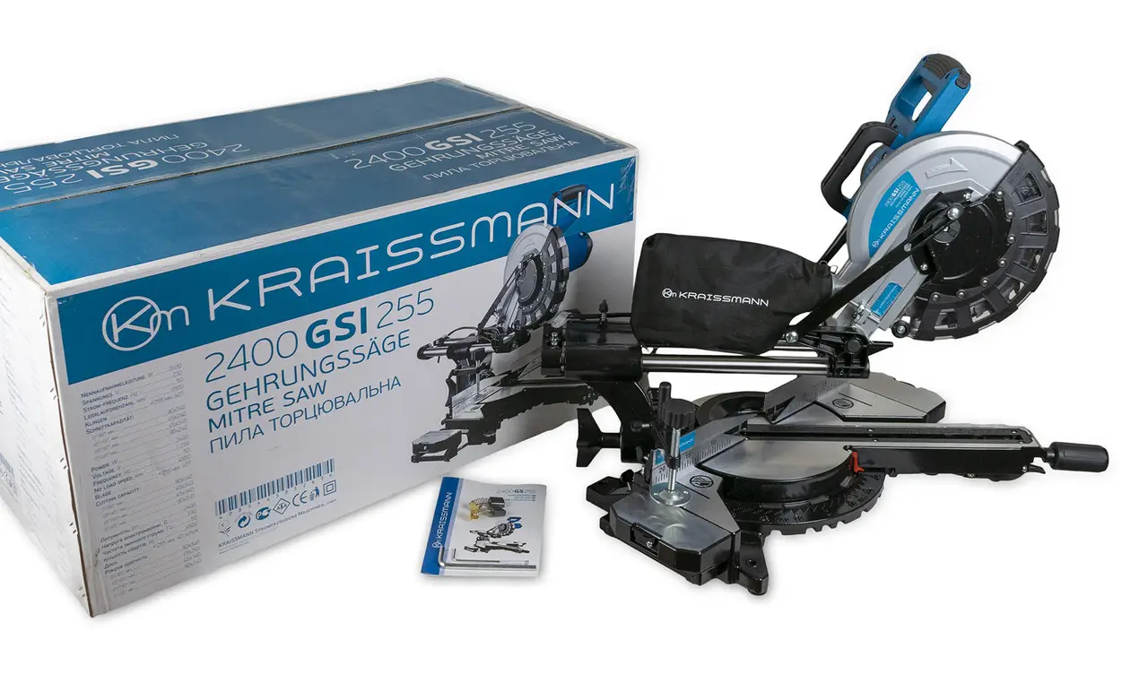 Пила торцювальна Kraissmann 2400 GSI 255 (з протяжкою)