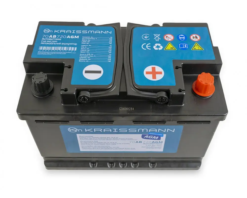 Автомобільний акумулятор Kraissmann 70 AB 720 AGM