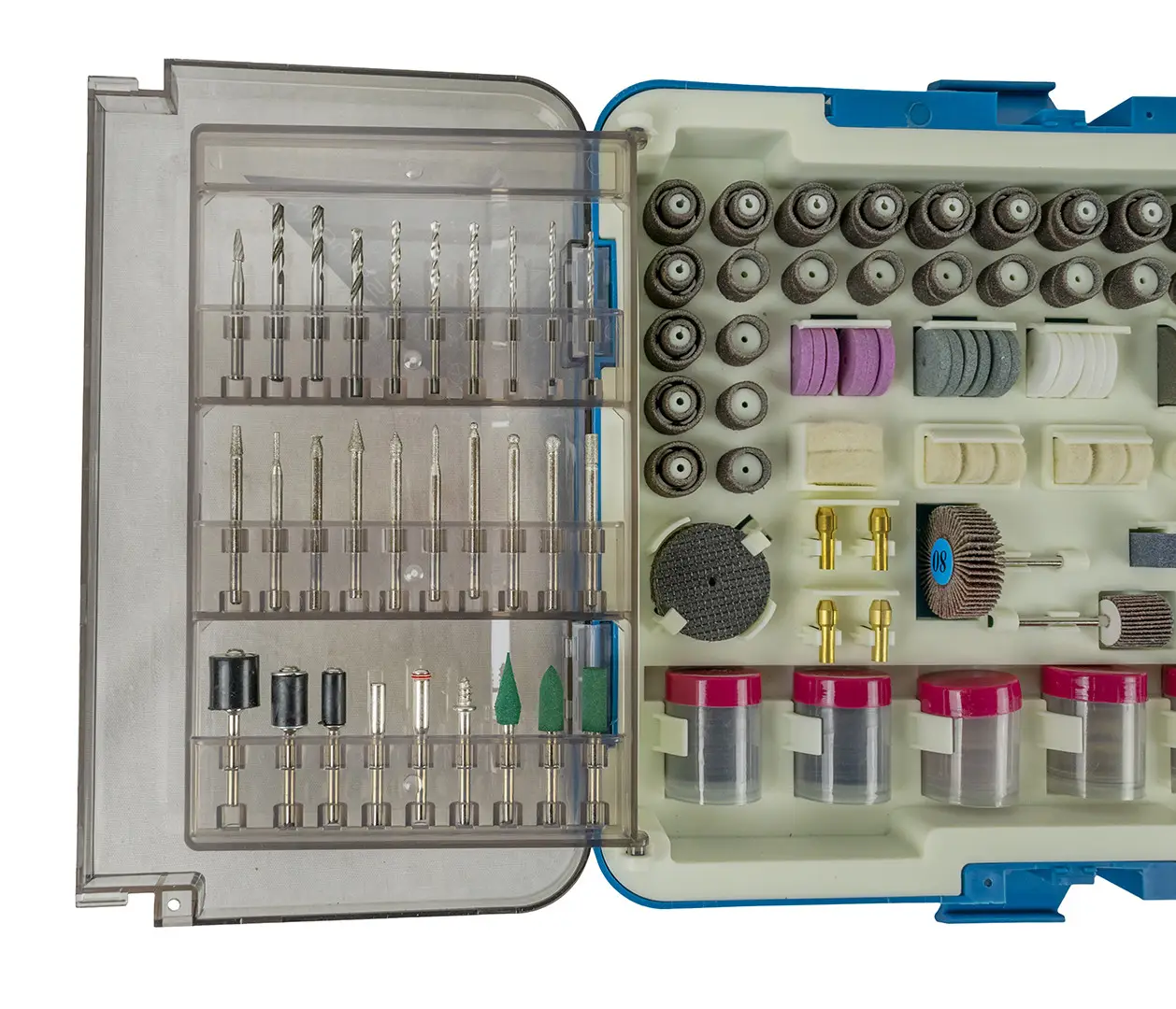 Набір аксесуарів до гравера Kraissmann ZM'418 (зручний кейс, 418 насадок)