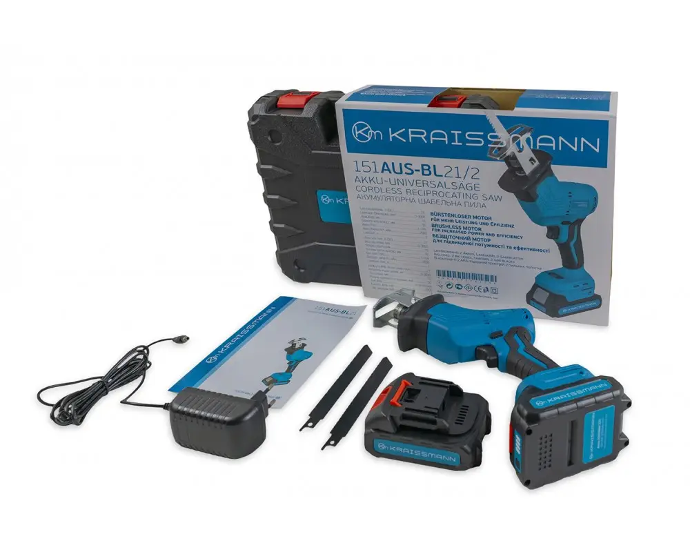 Акумуляторна міні-шабельна пила Kraissmann 151 AUS-BL 21/2