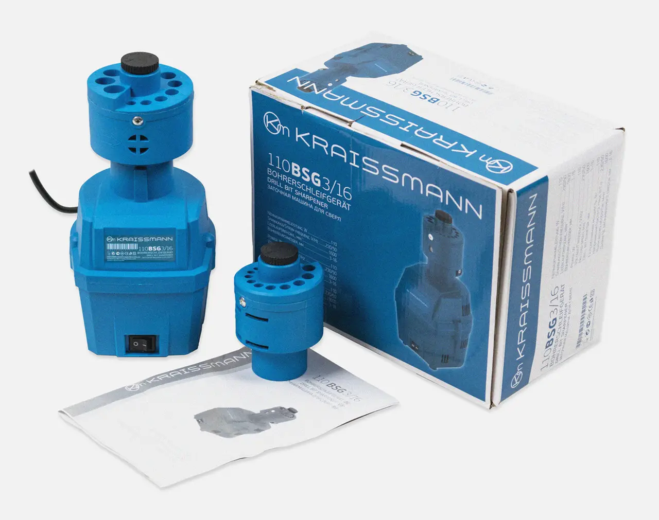Заточна машина для свердл Kraissmann 110 BSG 3/16