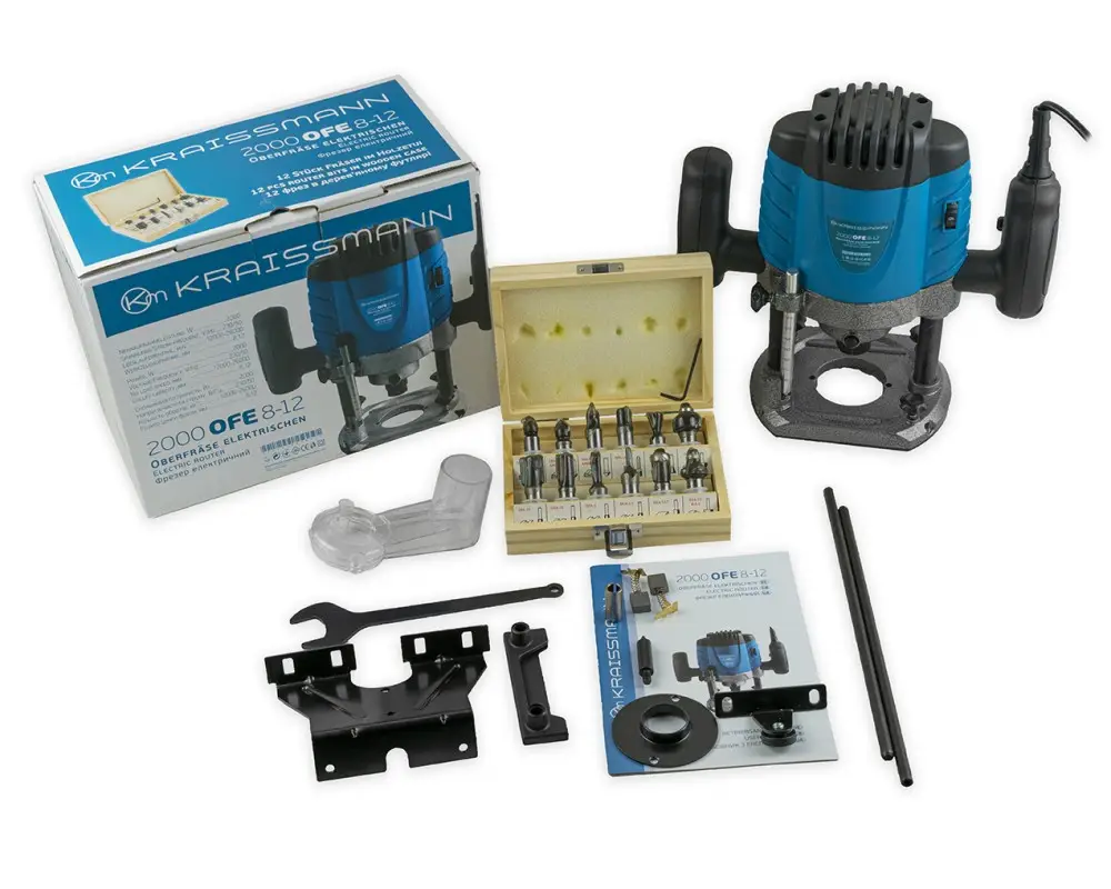 Фрезер Kraissmann 2000 OFE 8-12  (з набором фрез 12 шт)